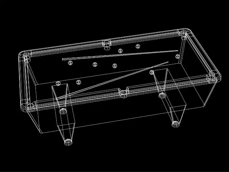 Diagram of a pool table