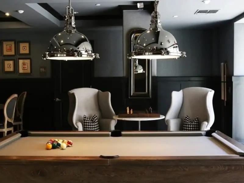 Elegant pool table room
