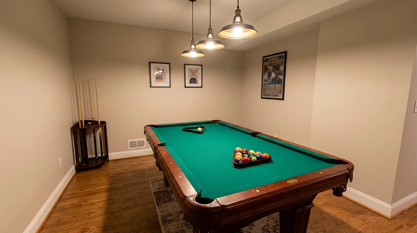 Will a 7ft Pool Table Fit in a 12x12 Room? (With 52in and 58in Cue Clearance Tables)